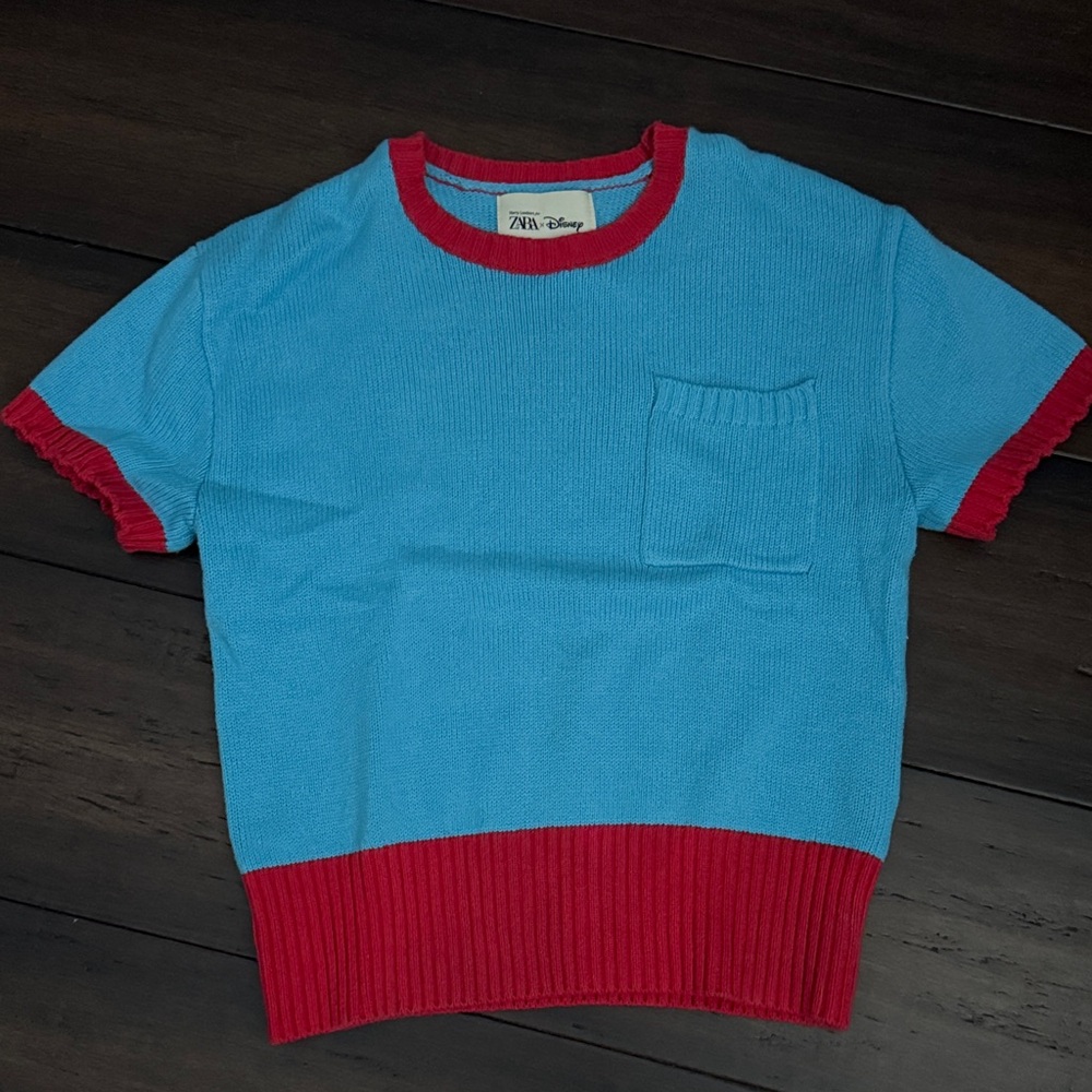 Disney Blue and Red Short Sleeve Tee